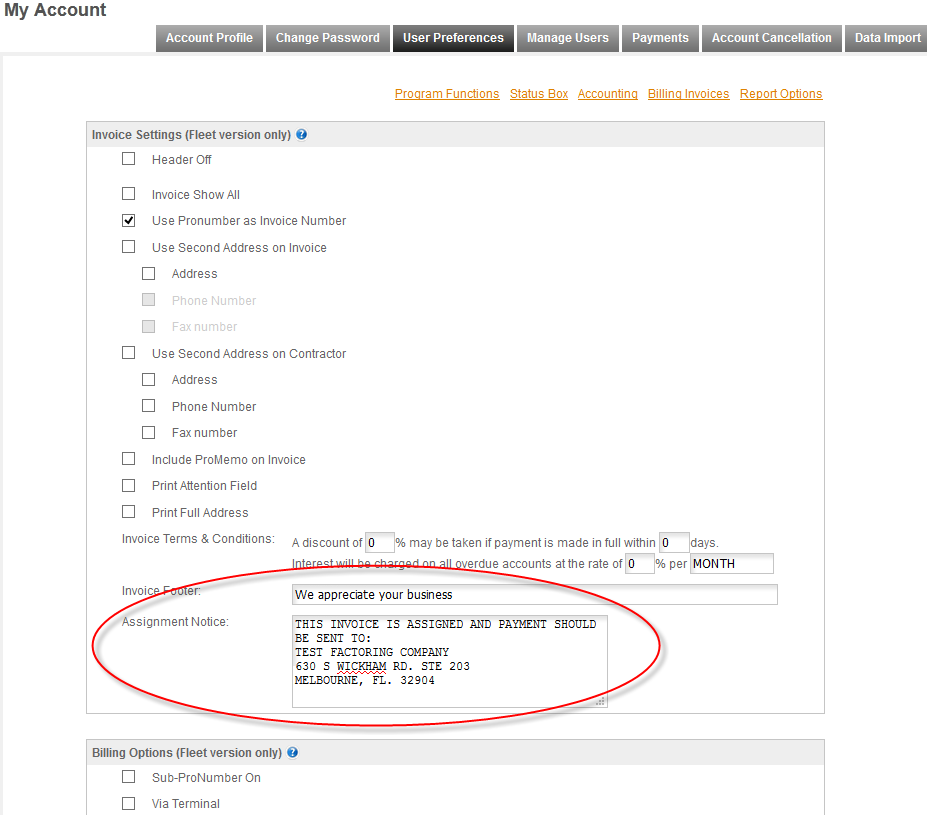 factoring notice of assignment sample